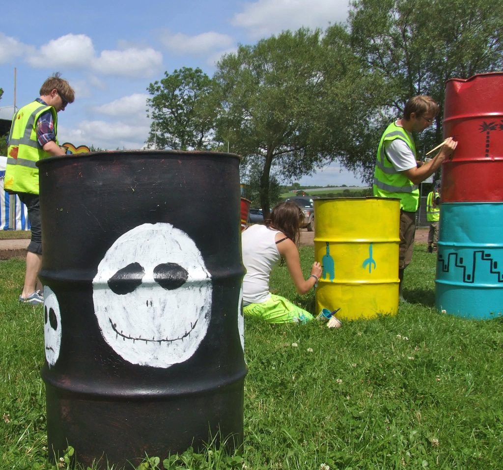 glastonbury charity bins 2011 jack skellington