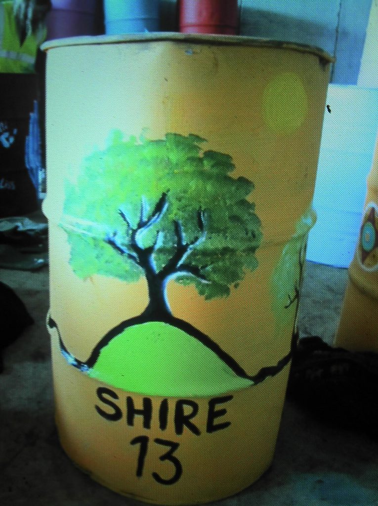 glastonbury charity bins 2013 shire